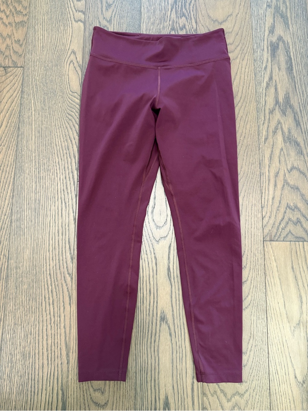 Women's High-Rise Maroon Performance Leggings